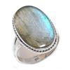 Натуральный драгоценный камень лабрадорит 925 пробы стерлинговое серебро ювелирное кольцо размер 10 V6M04
