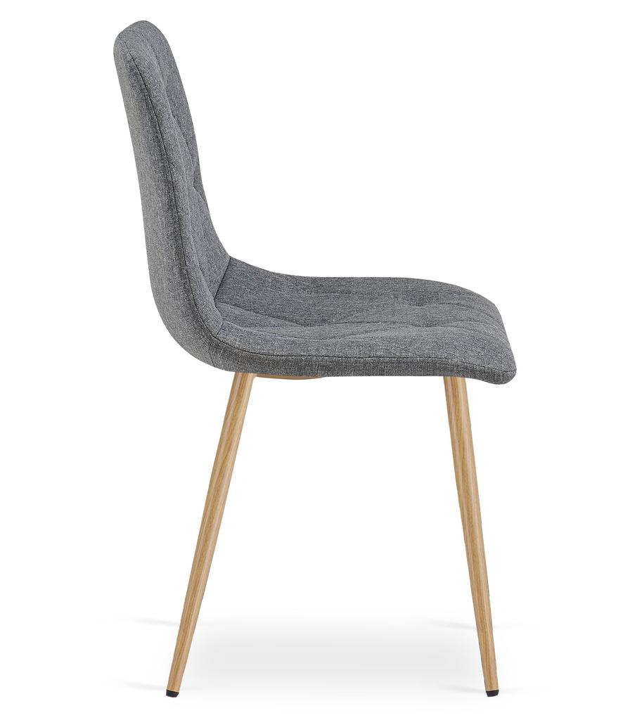 LIBRA chair - dark gray fabric / wood color legs x 2