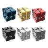 Aluminum Alloy Infinity Cube Fidget Toy Stress Relief Office Puzzle Relaxation Game Portable Educational Toy for Kids Adults
