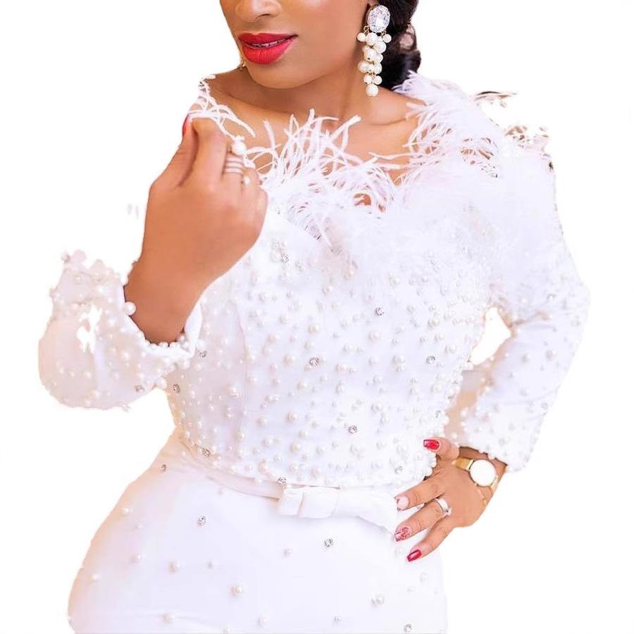 Новая европейская и американская женская одежда новое сексуальное платье с бисерным поясом на бедрах новое платье