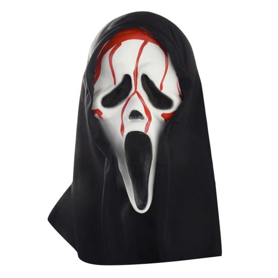 Маска лица дьявола для взрослых, маска призрака для крика ужаса на все лицо для Хэллоуина, маскарадной вечеринки, костюма, реквизит для косплея