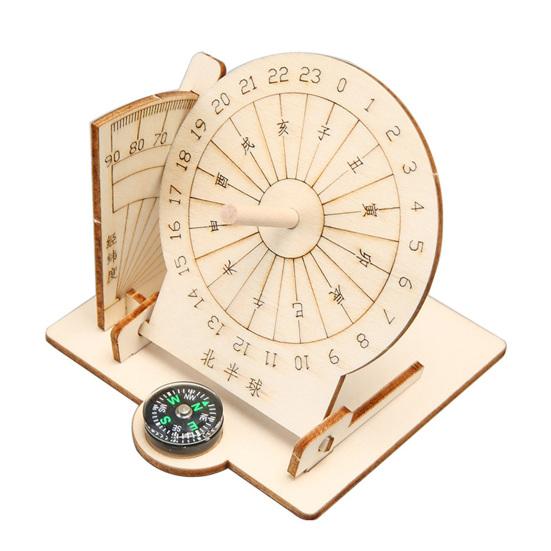 DIY Solar Artificial Satellite Model Kit Educational Handmade Wooden Puzzle Moon Rover