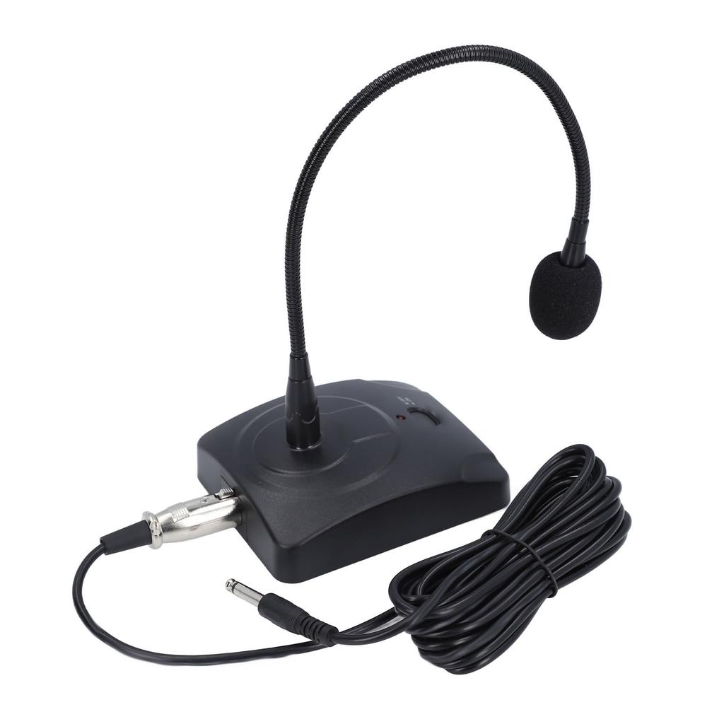 Goose Neck Microphone with XLR Jack 360 Degree Hose Desktop Condenser Cardioid Mic for Conference Room Live Streaming