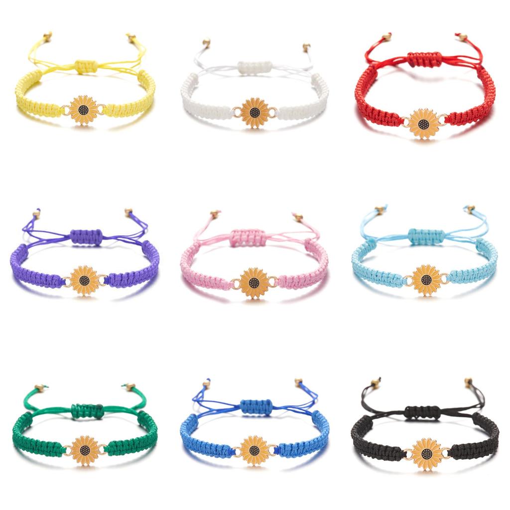 Bohemian Daisy Handwoven Wristband For Summer Travel And Giftgiving