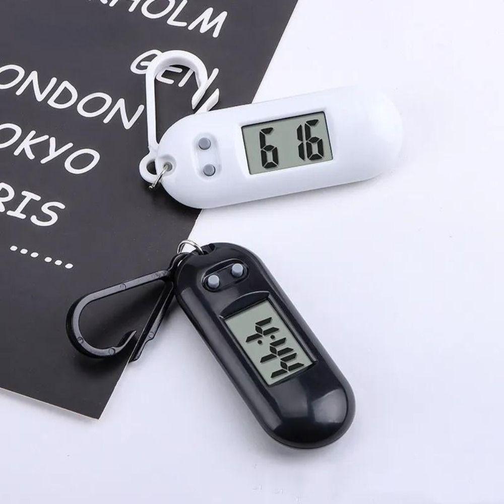 Table Time Display Electronic Watch Keyring Oval Watch Mini LED Digital Clock Quiet Test