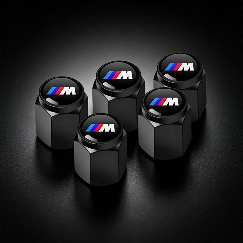 For BMW M 50th Anniversary G82 G60 E46 G12 E83 G11 F39 E39 E60 F30 5Pcs Aluminum Car Wheel Tire Valve Cap Dust Cover Accessories CD6
