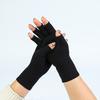 1 Pair Health Care Gloves Balanced Pressure Elastic Wrap Lightweight Neat Seams Half-Finger Design for Cycling Driving Fitness Touchscreen Gloves