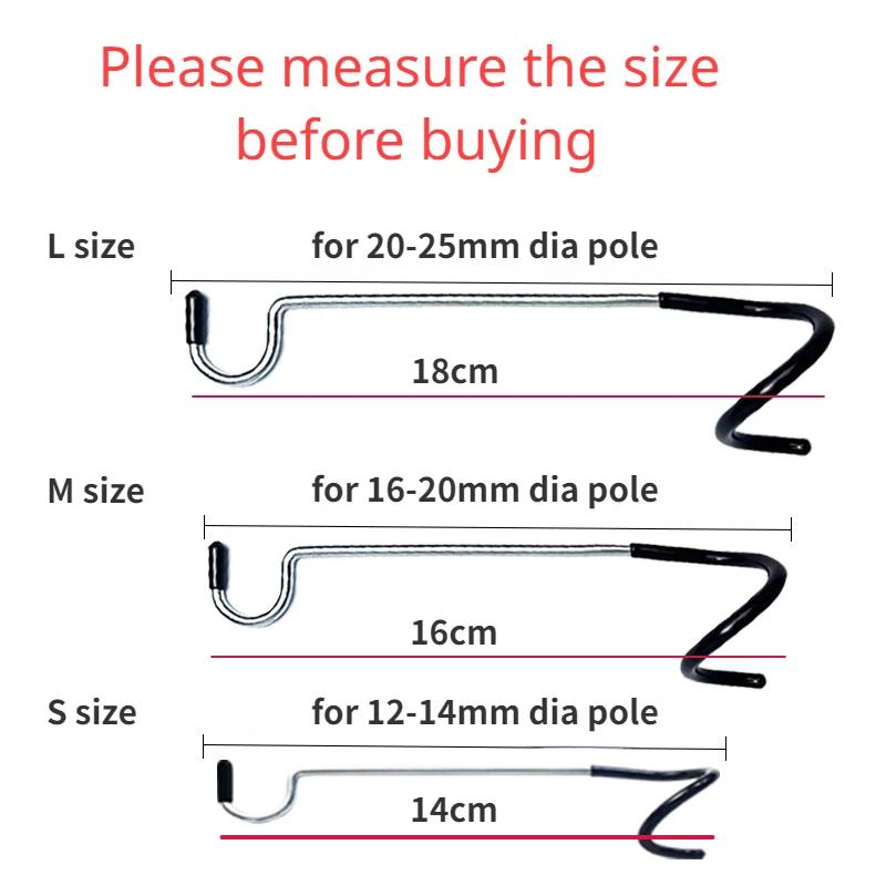 Tent Pole Hook Tent S-shaped Hook Universal Pig Tail Lantern Hook Stainless Steel Light Hanger Outdoor Camping Accessories