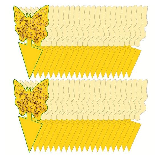 6 шт. двухсторонняя липкая доска без запаха, водонепроницаемая ловушка для фруктовых мух, устойчивая к ультрафиолетовому излучению, безопасная для детей и домашних животных, желтые липкие ловушки для растений, для использования в помещении, на открытом воздухе, на кухне