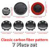 BBJX7 7Pcs Full Black Carbon Fiber Pattern Emblem Set for BMW Hood Trunk Wheel Steering Badge 82mm 74mm 68mm 56mm E90 F10 F30 Tuning