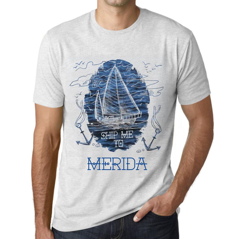 Men’s Vintage Tee Shirt Graphic T Shirt Ship Me To Merida Vintage White