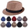 Красивые мужские шляпы Jazz Cotton Linen Pure Hat Имитация льна Солнцезащитная шляпа Модные аксессуары