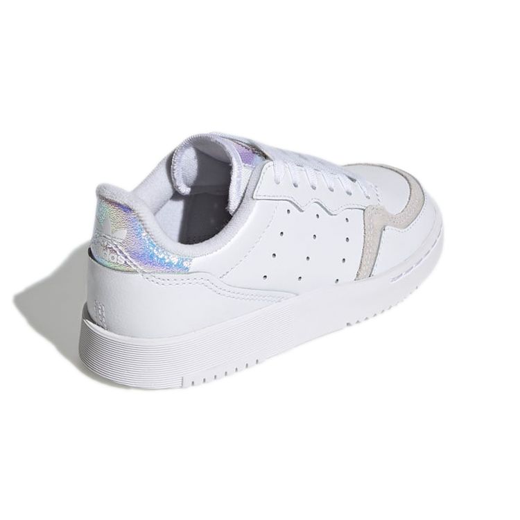 Adidas Originals Super Court Повседневные Нескользящие Амортизирующие Прочные Поддерживающие Низкие Детские Кроссовки Детские Кроссовки Белый Серый EG9080