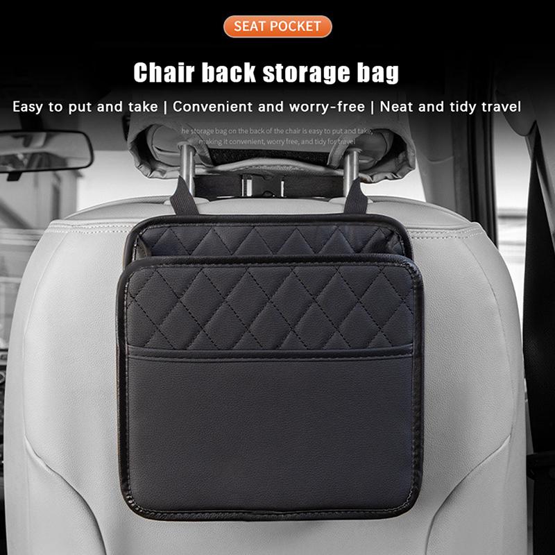 Многофункциональная сумка для хранения автомобильного сиденья, кожаная сумка для хранения, сумка для мусора, водонепроницаемая сумка для хранения на заднем сиденье автомобиля