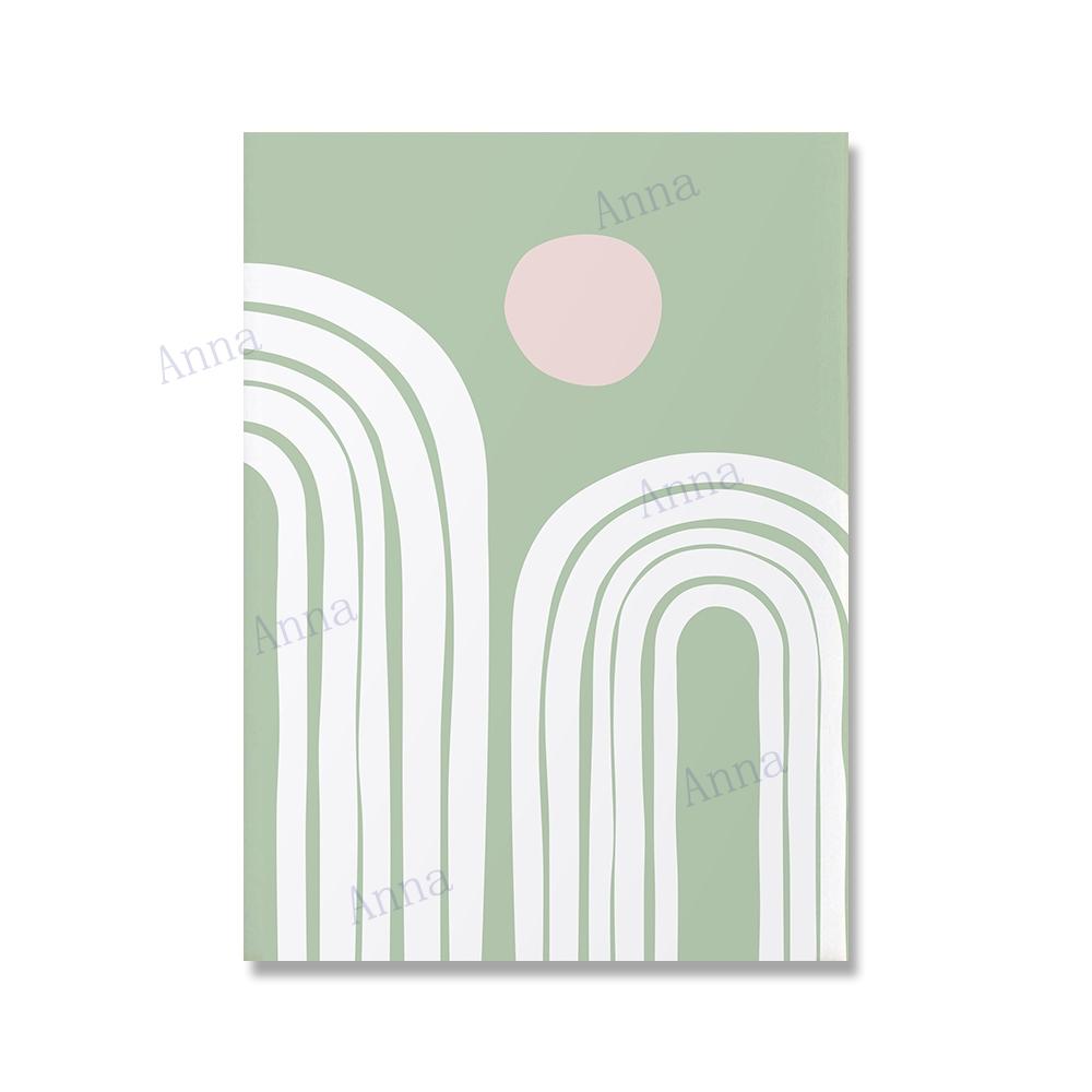 Ботаническая галерея плакат шалфей зеленый румянец розовый лист солнце Радуга холст настенная картина искусство абстрактный бохо минималистский декор живопись без рамки