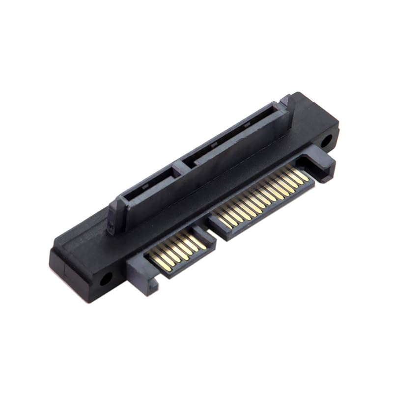 chenyang SATA 22Pin Male to Female 90 Degree UP Angled Gender Changer Connector Adapter for 2.5/3.5" Hard Disk Drive