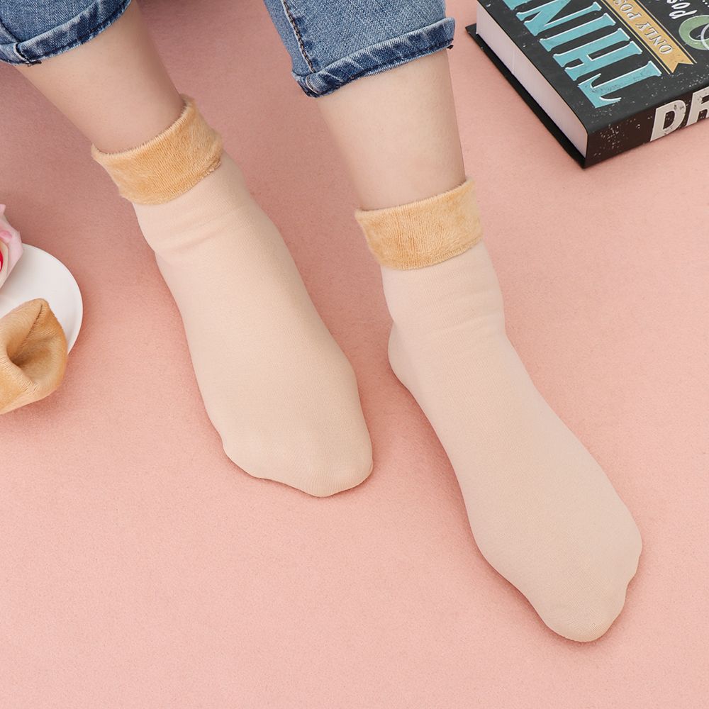 Winter Warmer Snow Boots Thermal Velvet Floor Stocking Wool Hosiery Thicken Socks Cashmere