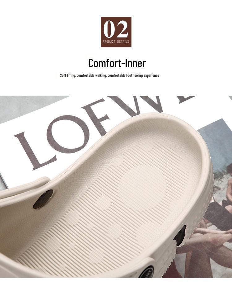 Мужские сандалии Hole Shoes: Уличные тапочки больших размеров для путешествий и пляжа.