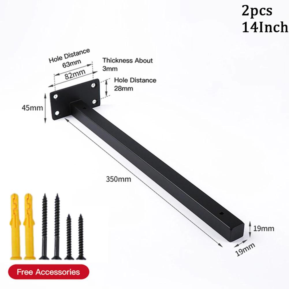 2Pcs Wall Shelf Bracket Supports Partition Support Frame Stainless Steel Heavy Shelf Support Brackets Furniture Hardware