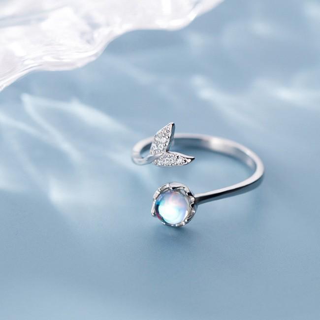 Korean-Style Open Pearl Ring: Retro, Light Luxury Design