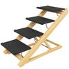 Adjustable Dog Steps Dog Ramp, 4-Step Non-slip Pet Stairs for Large Sized Dogs, Foldable Dog Stairs for Bed Sofa