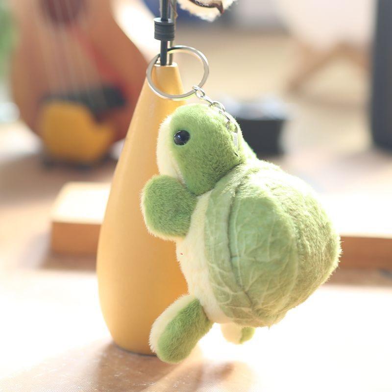 Cute Adorable Mini Turtle Plush Toy Keychain Backpack Pendant 12cm Soft Stuffed Animal