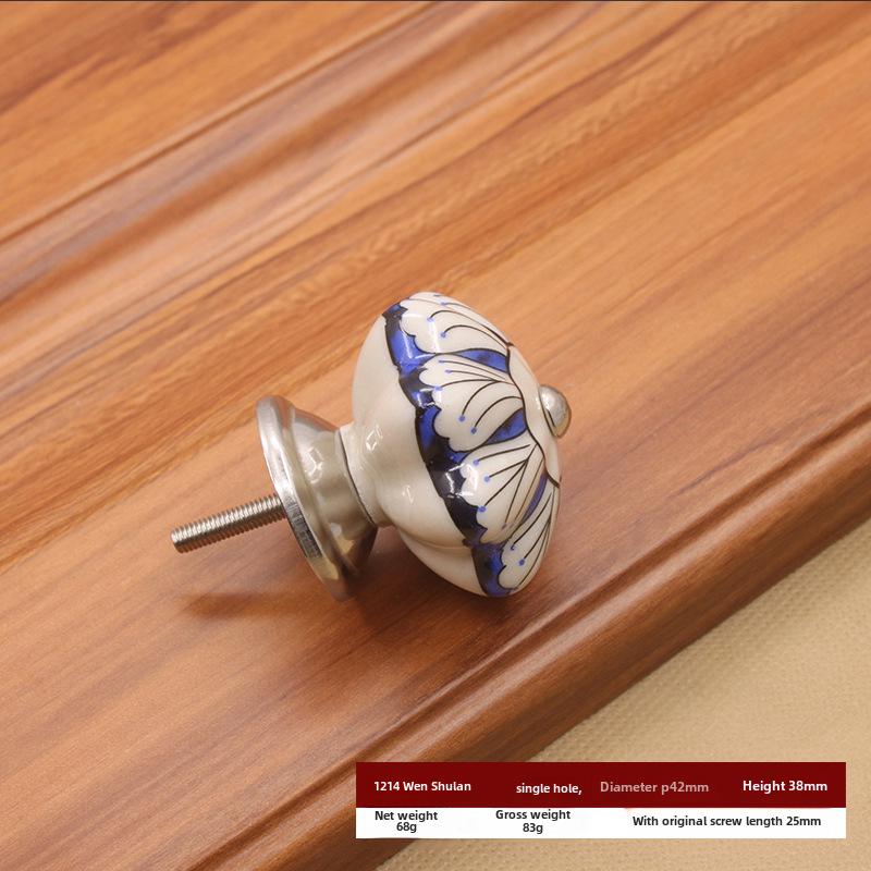 Американская современная керамическая ручка-тыква - круглая, с одним отверстием для шкафов и гардеробов