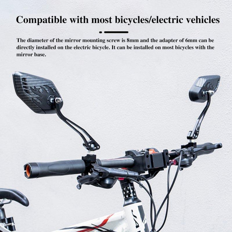 1 Pair Bicycle Rear Bike Handlebar End Mirror MTB Side Safety View Mirror Road Cycling Flexible Rearvi