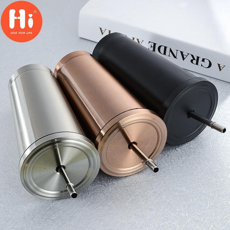 Hi Stainless Steel Coffee Mug 500ml Thermo Mug with Lid Beer Mugs for Tea Cup Thermos Metal Cup Drink S