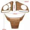 Peach Wood Grain 3X Steering Wheel Decor Cover Trim For Honda CR-V CRV 2017-