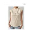 Women's Summer Round Neck On The Bottom of The Inside To Wear Short Sleeve Blouse