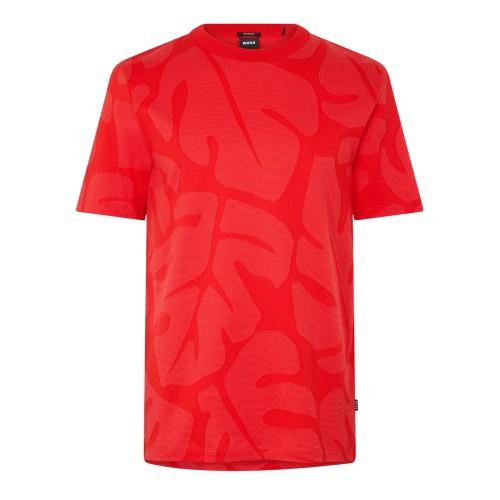 Boss Mens Thompson Leaf Print T-Shirt