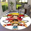 Ковер круглый с изображением Манки Д. Луффи из One Piece, ковер для гостиной, спальни, дивана, игровой комнаты, нескользящий коврик