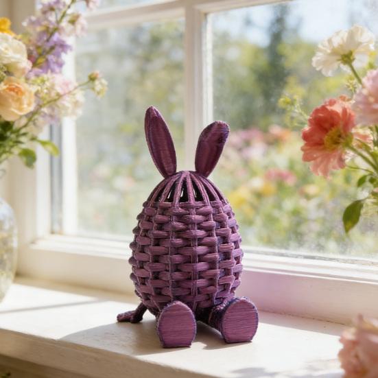 3D-печатные пасхальные яйца, гибкие, подвижные, яйцо-кролик, наполнители для пасхальной корзины, для вечеринок, декор для дома, офиса, стола