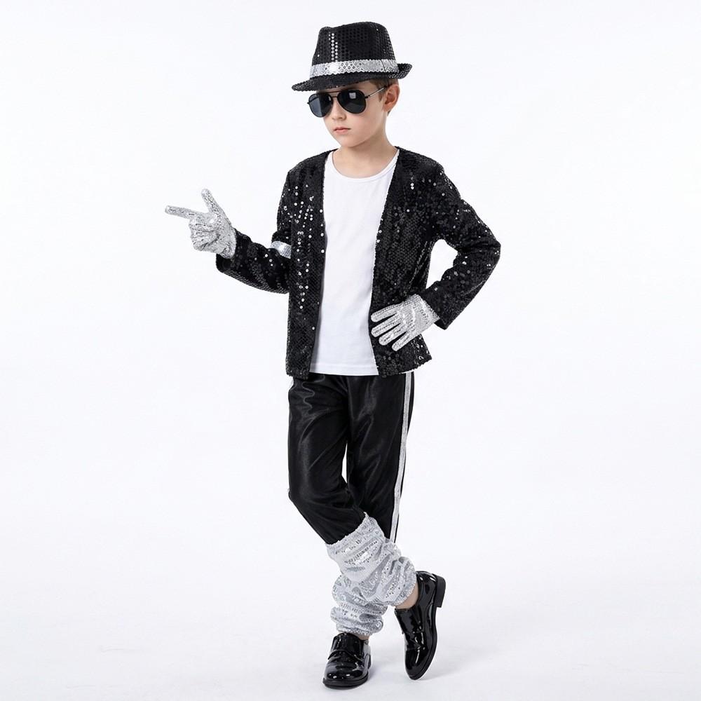 2026 Unisex MJ Sequin Stage Performance Costume for Kids