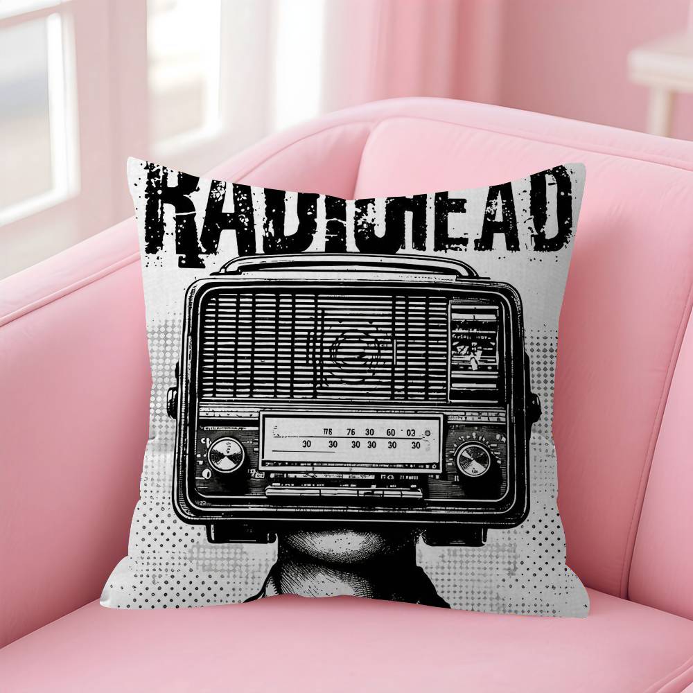 Подушка с принтом Radiohead из Rock Band 30x50 Полиэстер Декоративные подушки для дивана Подушка для декора дома