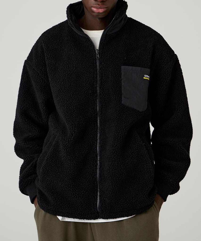 Urbanage Reversible Fleece Jacket_Black
