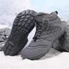 Men's and Women's Winter Non-Slip Waterproof Snow Boots with Thick Sole and Plus Velvet Lining, Barefoot Five-Finger Design.