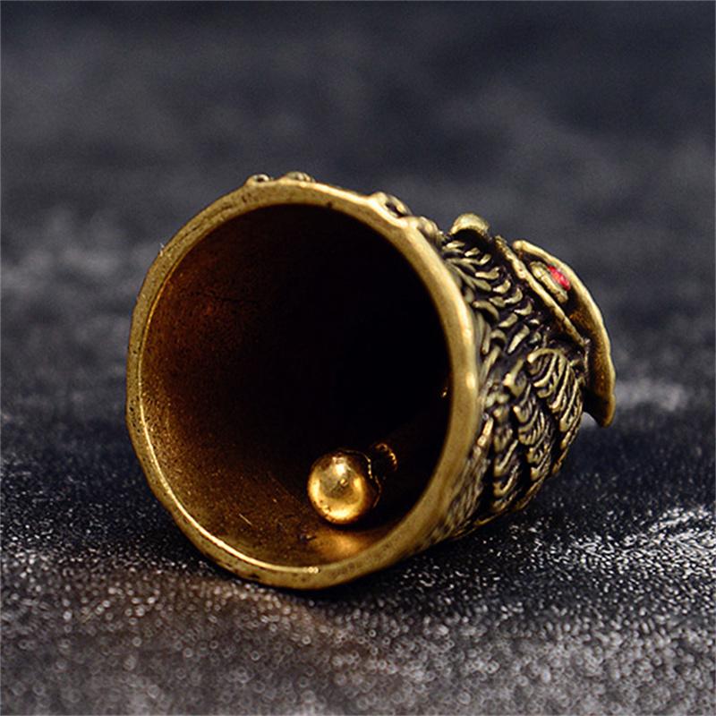 Винтажный брелок-колокольчик в виде совы, латунный колокольчик, брелок для автомобиля, кулон, маленький кулон, подарок для мужчин и женщин, бронзовый колокольчик по фэн-шуй