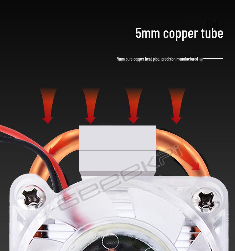 Raspberry Pi 4B/3B/3B+ ICE Tower Heatsink with Luminous Fan