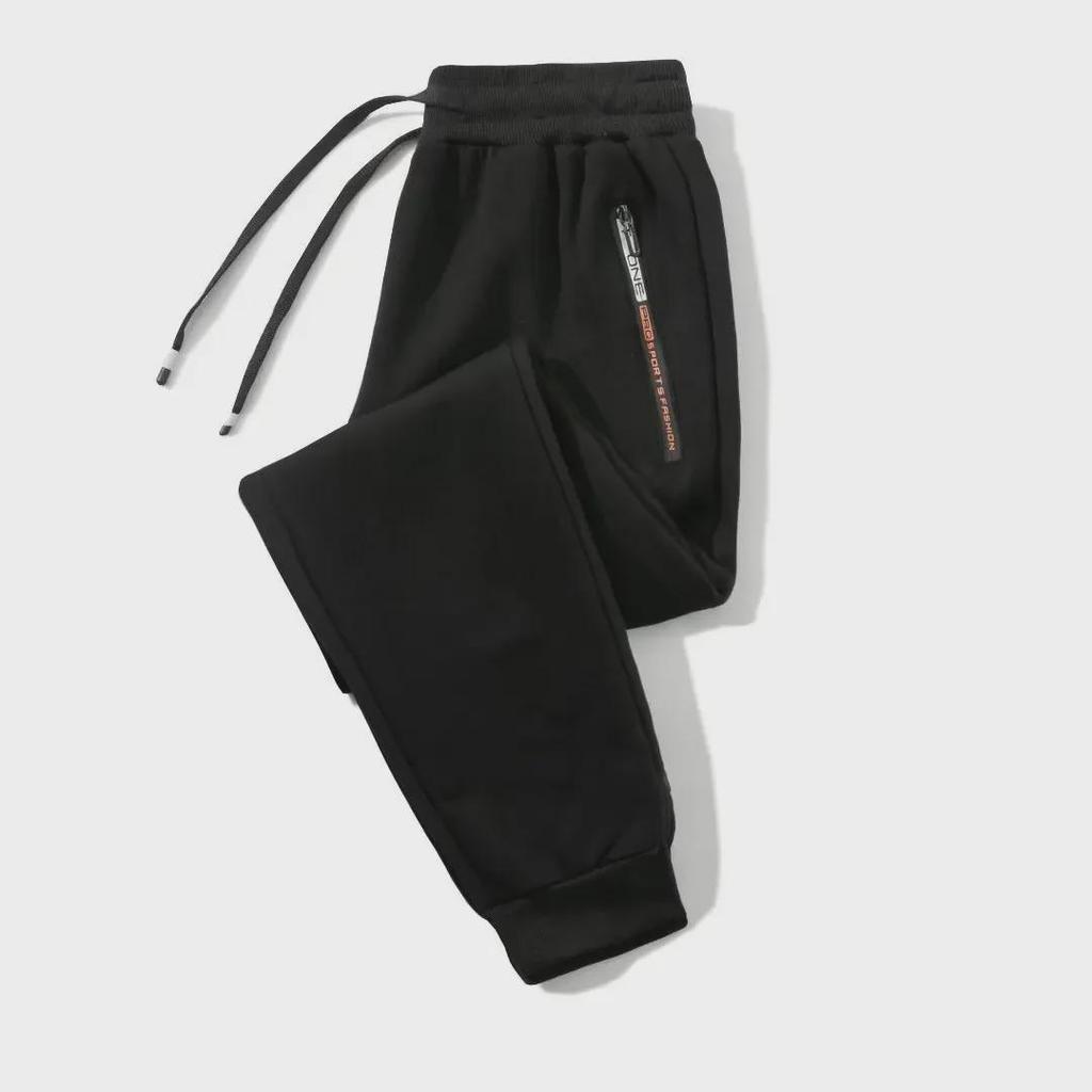 Мужские спортивные брюки большого размера на молнии на осень - повседневные прямые спортивные брюки