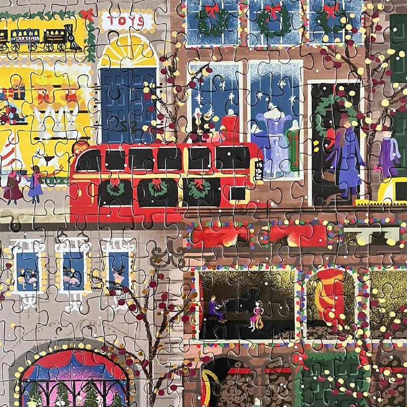 Winter Christmas Street Scene Pattern Puzzle Toy For Adults And Stress Relief