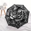 Wild Tiger Mandala: Unique Circular Art Print for WallsUmbrella, Portable 3-Fold Compact Umbrella for Men & Women Gift