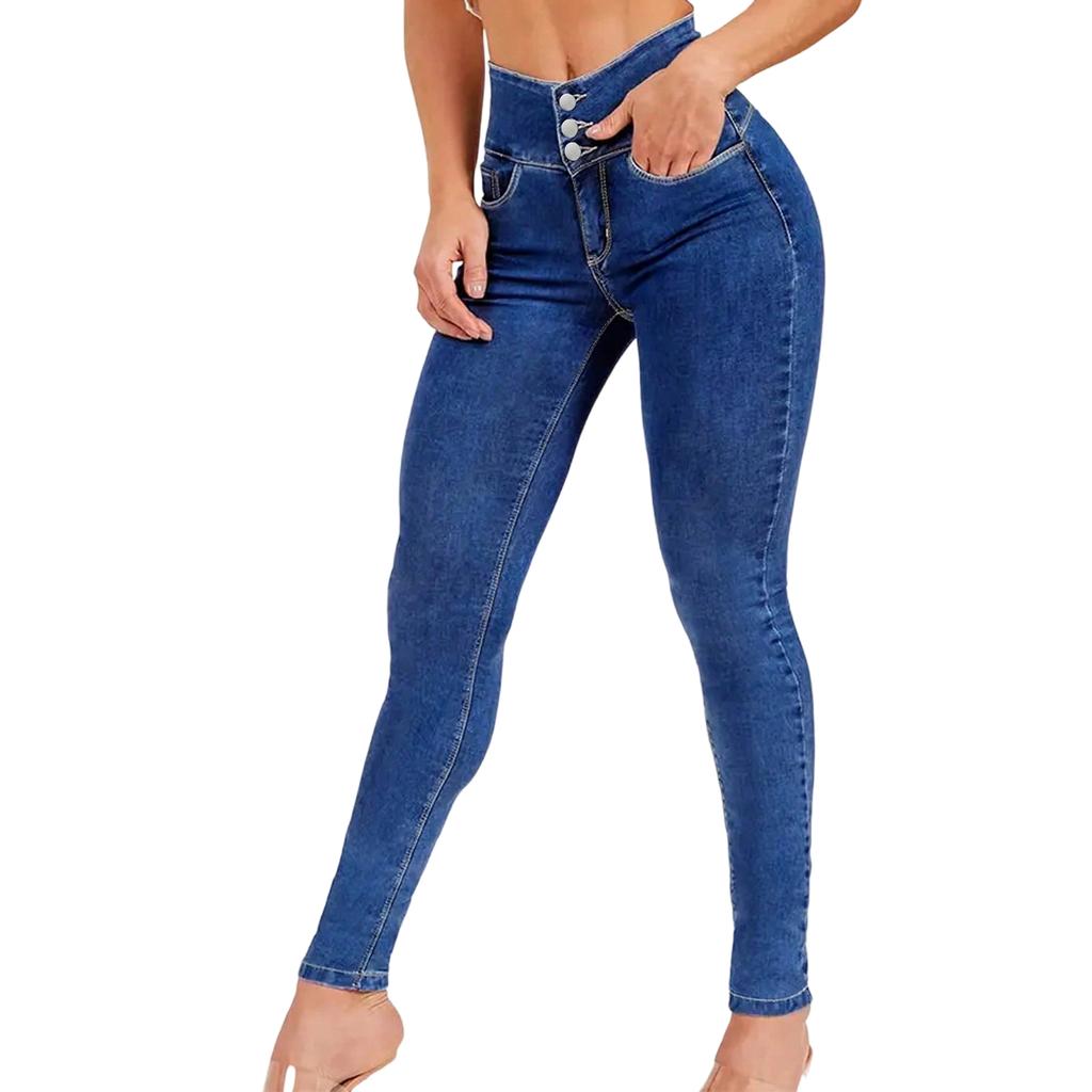 Женские потертые женские джинсы с высокой талией Модные универсальные прямые брюки