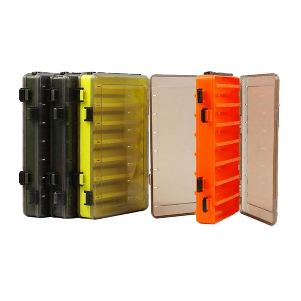 Ящик для рыбалки, 14 отделений, аксессуары для рыбалки, коробки для крючков для хранения, двусторонняя высокопрочная коробка для рыболовных приманок, коробка для снастей