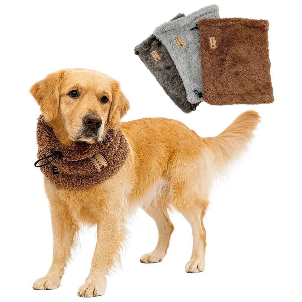 Noise-proof Dog Calming Earmuffs Warm Puppy Scarf Soft Pet Neck Gaiter for Small Medium Large Dogs