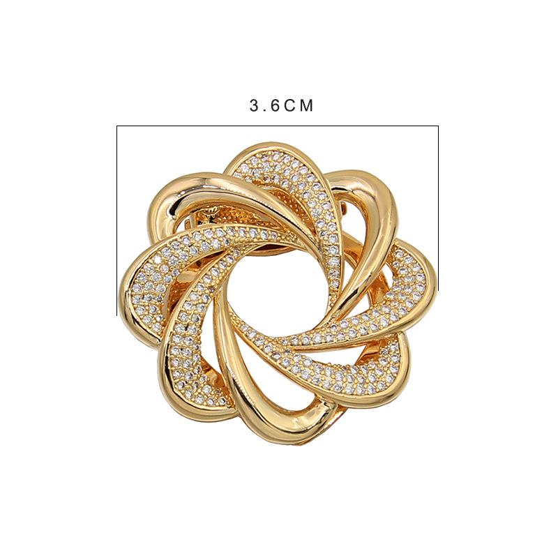 High-End Dual-Purpose Flower Brooch & Scarf Buckle Corsage Pin