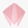mellotory 100% cashmere crochet shawl muffler (pink)