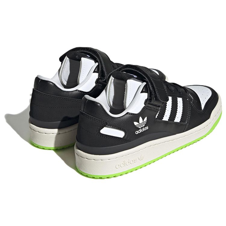 Adidas Forum Low Black Neon Green Женские кроссовки Core-Black Off-White HQ4425