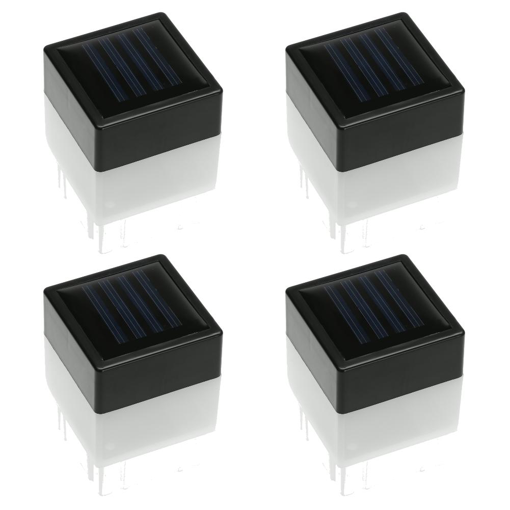 LED Solar Column Head Light Solar Powered Pillar Lamp Outdoor Fence Gate Post Lamp for Courtyard Landscape Garden Adornment